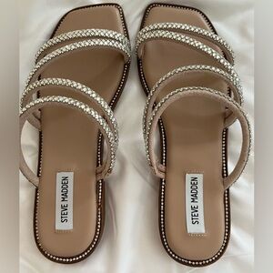 Steve Madden Women’s Starrie Rhinestone Sandals, Size 9, Brand New